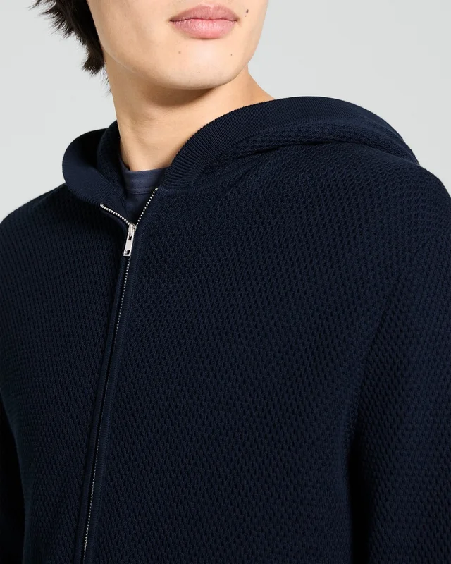 Theory Myhlo Full-Zip Hoodie in Cotton, photo 5 of 6 from Theory