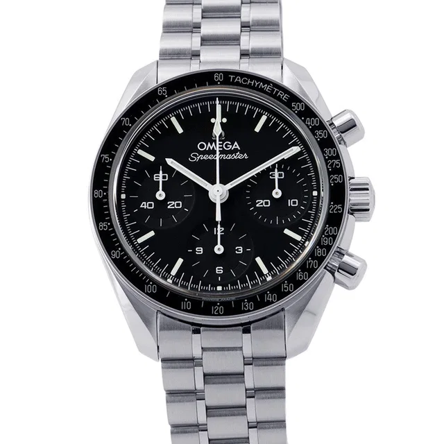 Omega Speedmaster 38 Stainless Steel Black Dial324.30.38.50.01.002 in Black from GALLERY RARE