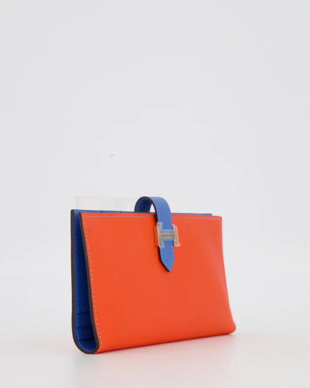 Hermès Bearn Verso Wallet in Blue Leather from Sellier, photo 9 of 12