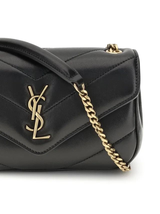 Saint Laurent Lou Shoulder Bag — Black Lambskin in Black Lambskin from HEWI