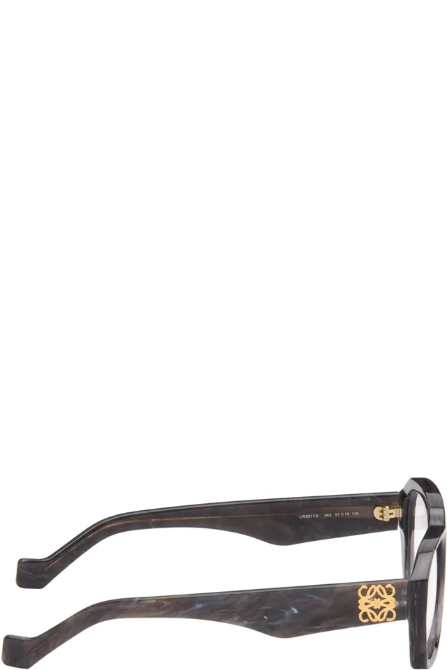 LOEWE Gray Anagram Glasses, photo 2 of 4 from SSENSE