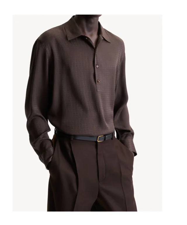 Saint Laurent Half-Buttoned Jacquard Shirt, photo 3 of 3 from SENSER
