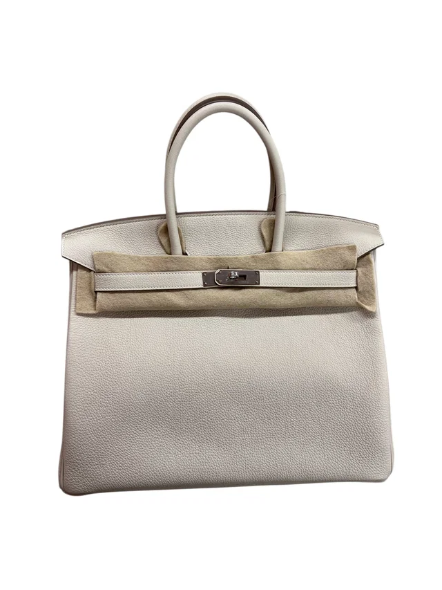 Hermès Birkin 35 Craie Togo PHW# K in White Togo leather from Luxury Promise