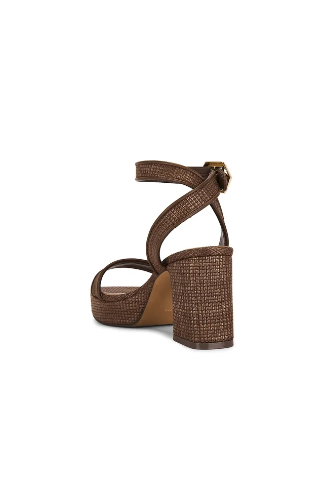 Steve Madden Elida Sandal in Brown Raffia, photo 3 of 5 from REVOLVE (Canada)