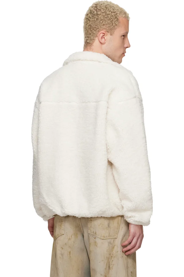 AAPE by A Bathing Ape Off-White 'AAPENOW' Moonface Zip-Up Sweater, photo 3 of 4 from SSENSE