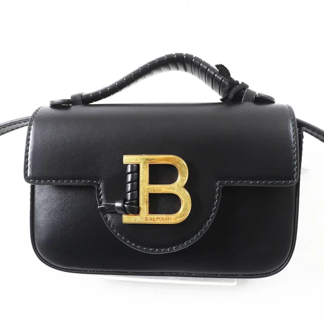 Balmain Bbuzz mini leather shoulder bag in Leather from LuxUness