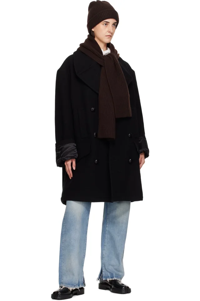 Maison Margiela Brown Cashmere Scarf, photo 4 of 4 from SSENSE