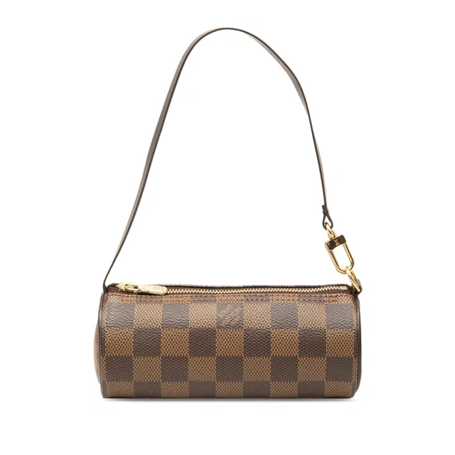 Brown Louis Vuitton Damier Ebene Papillon Pochette Handbag in Brown Canvas from Designer Revival, photo 1 of 1