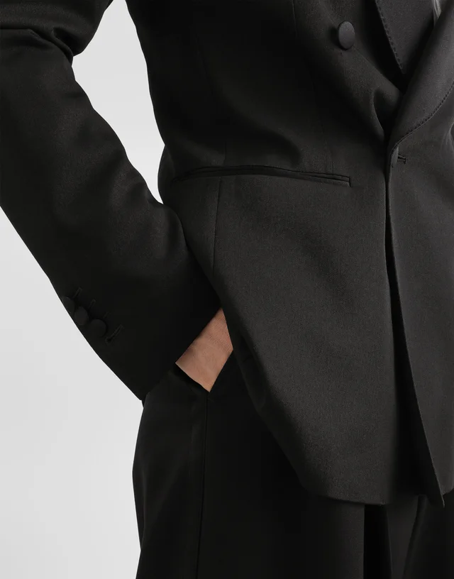 Dolce & Gabbana Double-breasted Tuxedo jacket in techno gabardine, photo 5 of 5 from SENSER