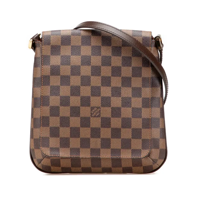 Brown Louis Vuitton Damier Ebene Musette Salsa Long Strap Crossbody Bag in Brown Canvas from Designer Revival