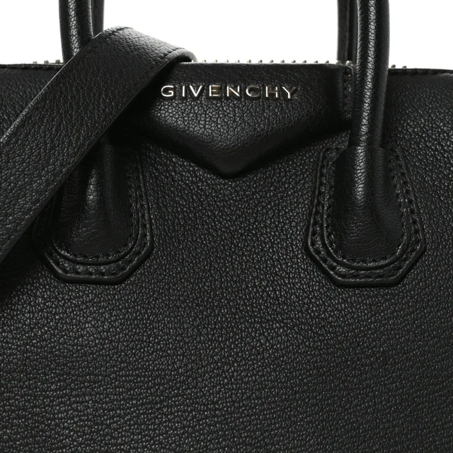 Givenchy Sugar Goatskin Mini Antigona Black in Black Goatskin from FASHIONPHILE, photo 8 of 10