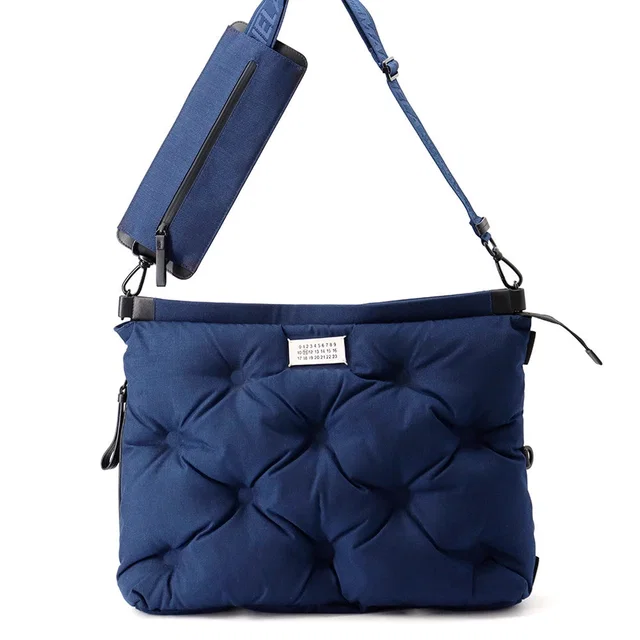Maison Margiela Glam Slam 2-Way Square Shoulder Bag BlueS35WA0052 Canvas Leather in Canvas from GALLERY RARE