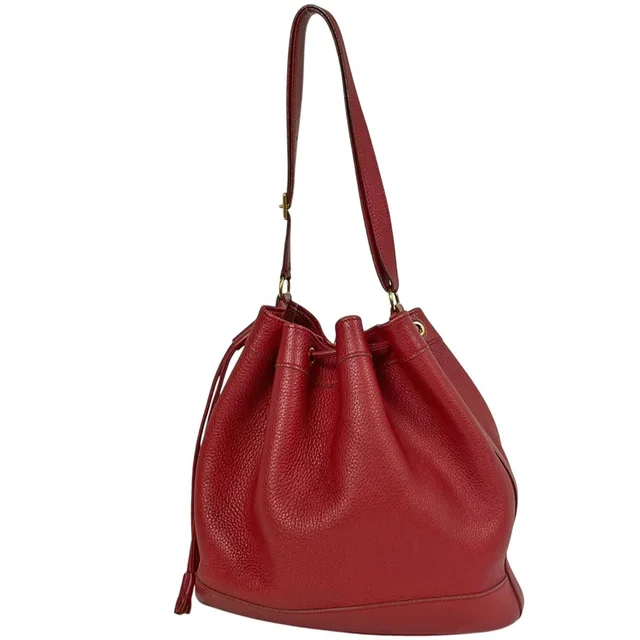 Hermès Market GM Drawstring Shoulder Bag Taurillon Clemence Rouge in Red Clemence leather from The Reluxe