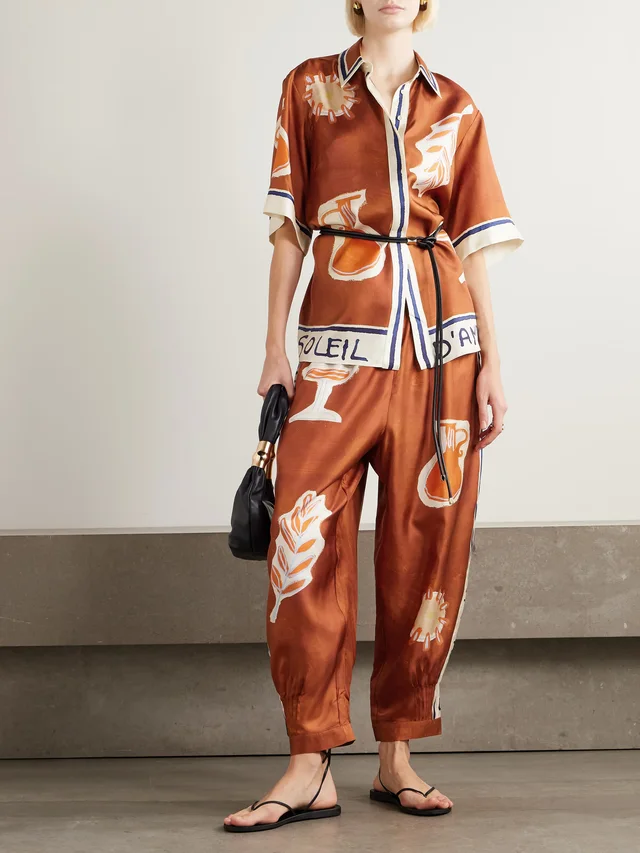 ALÉMAIS Soleil D'Amour printed silk-twill shirt, photo 2 of 2 from NET-A-PORTER (Canada)