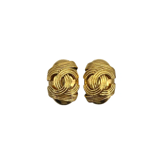Chanel Vintage Earrings Cocomark Accessory 94A from Luxury Promise