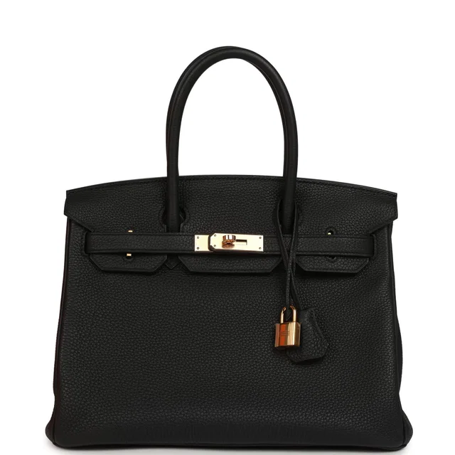 Hermès Birkin 30 Black Togo Rose Gold Hardware in Black Togo leather from Madison Avenue Couture