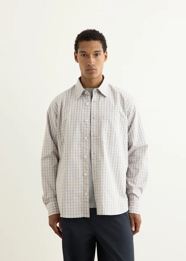 Incu Collection Asher Classic Check Shirt in Beige from Incu, photo 1 of 1