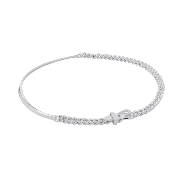 Hermès BoucleSellier Inflexible Necklace Size PM/44 SV925 from GALLERY RARE