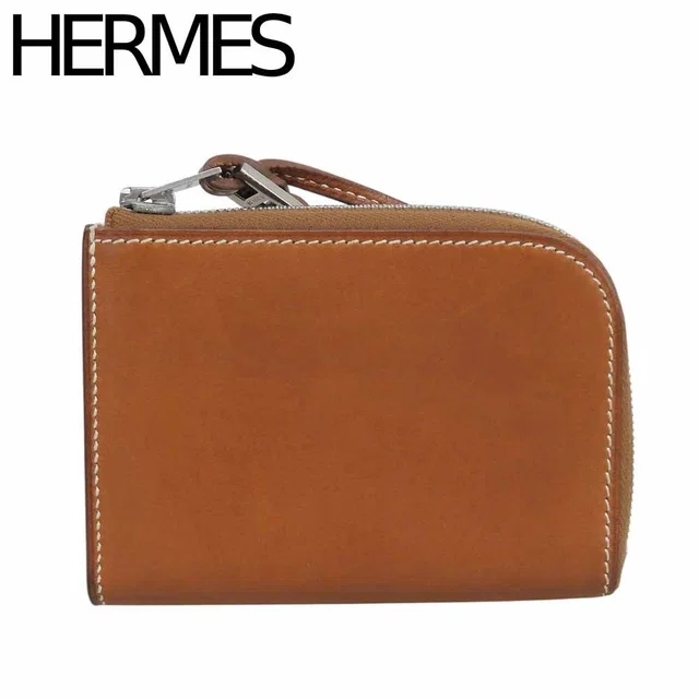 Hermès Remix Mini L-shaped Zipper Leather Coin Purse Card Case Brown in Brown Leather from The Reluxe