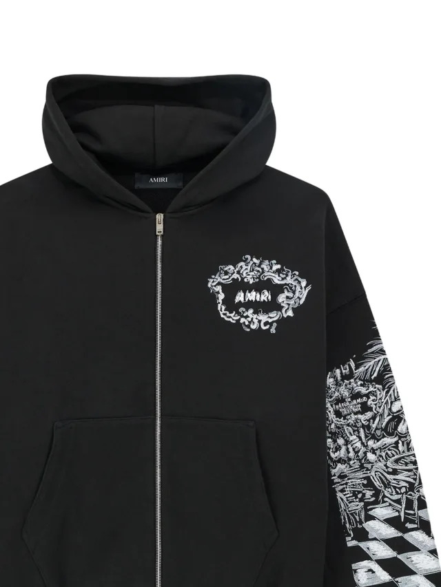 AMIRI zip-fastening hooded sweatshirt, photo 2 of 2 from FARFETCH