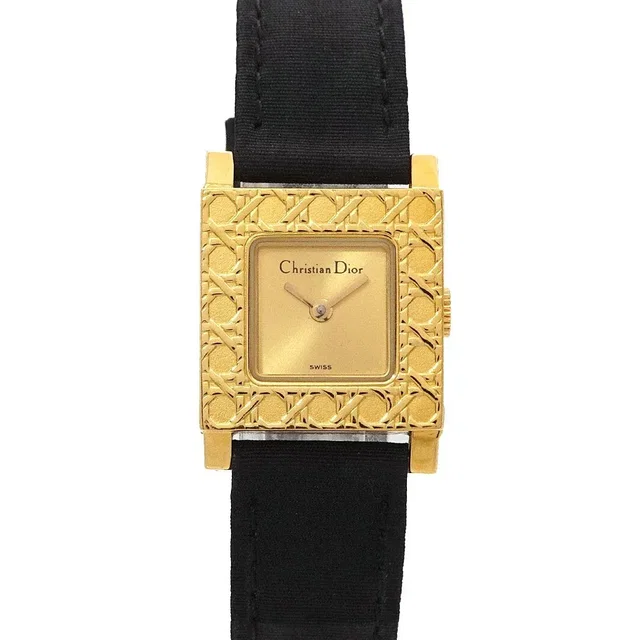 Dior La Parisienne D60-159 Quartz Gold Dial Ladies Watch in Gold Silk from Luxury Promise