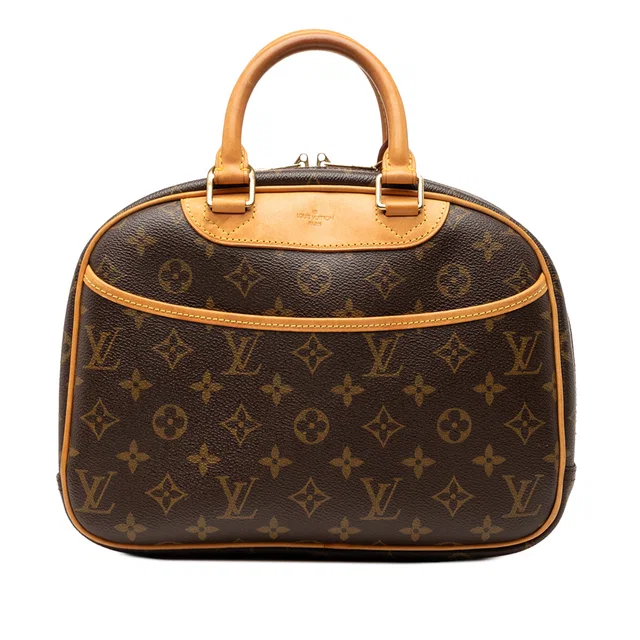 Brown Louis Vuitton Monogram Trouville Handbag in Brown Coated canvas from Designer Revival