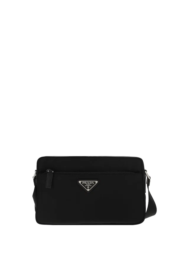 Prada Re-Nylon Crossbody Bag — Black Recycled Polyamide in Black Nylon from HEWI