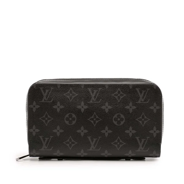 Black Louis Vuitton Monogram Eclipse Zippy XL Long Wallets in Black Coated canvas from Designer Revival