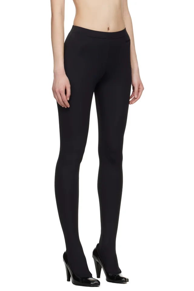 VETEMENTS Black Push-Up Tights, photo 2 of 4 from SSENSE