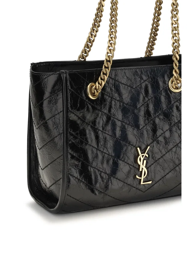 Saint Laurent Tote Bag — Black Calf Leather in Black Calfskin from HEWI