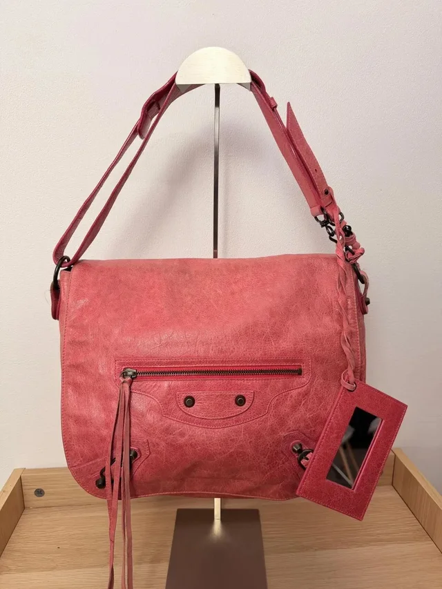 Balenciaga City Folk Messenger Pink in multicolor Leather from Grailed