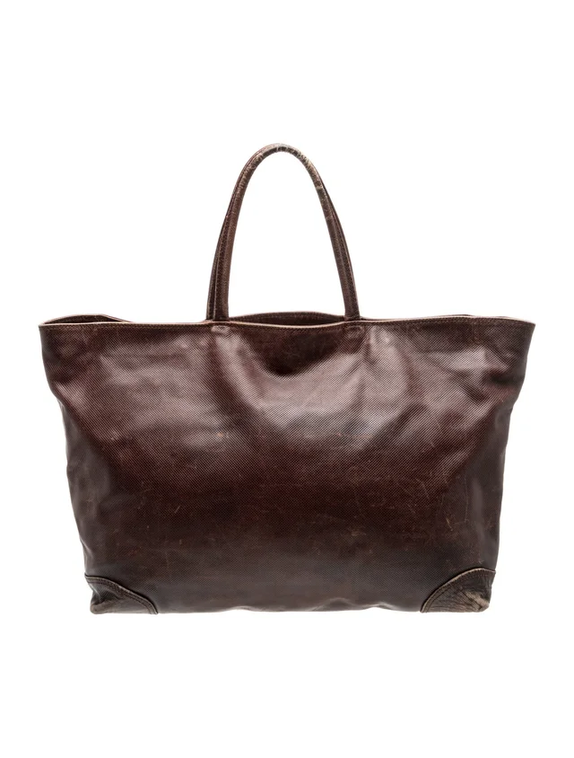 Bottega Veneta Marco Polo Tote in brown|red Leather from The RealReal