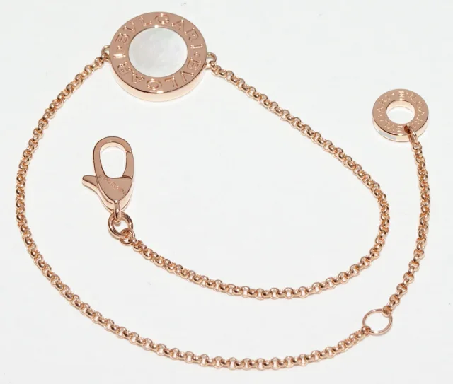 18K Pink Gold Mother of Pearl Bvlgari Bracelet Size 17 359677 in White 18K Rose Gold from LuxUness, photo 3 of 4