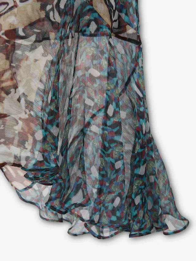 Dries Van Noten Printed silk asymmetric top, photo 6 of 8 from SENSER