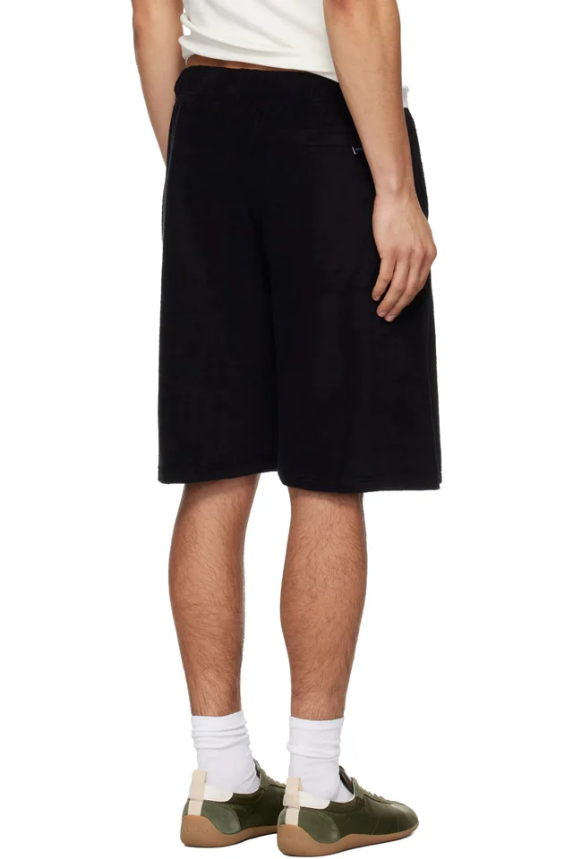 Courrèges Black Spongy Sports Shorts, photo 3 of 4 from SSENSE