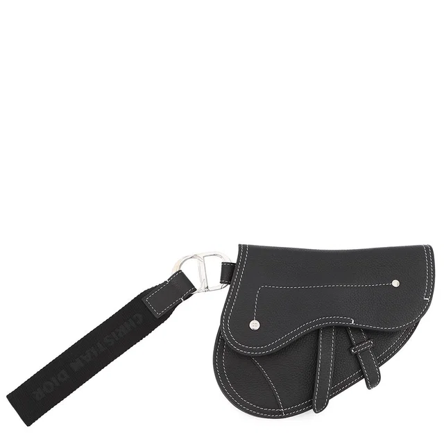 Dior KAWS Collaboration Saddlebag Black Leather in Black Leather from GALLERY RARE