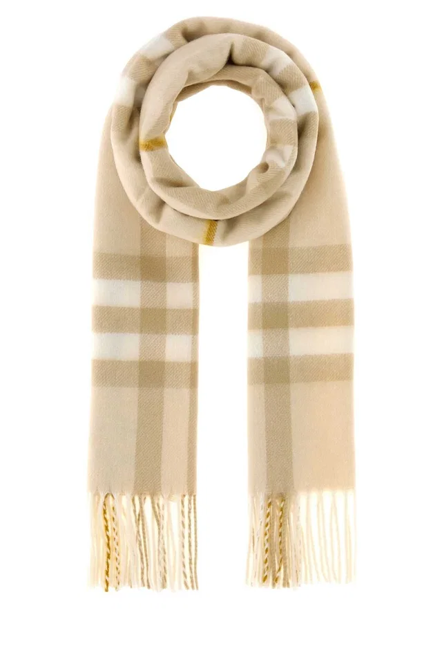 Burberry Giant Scarf — Beige Cashmere Scarfs in Beige Cashmere from HEWI