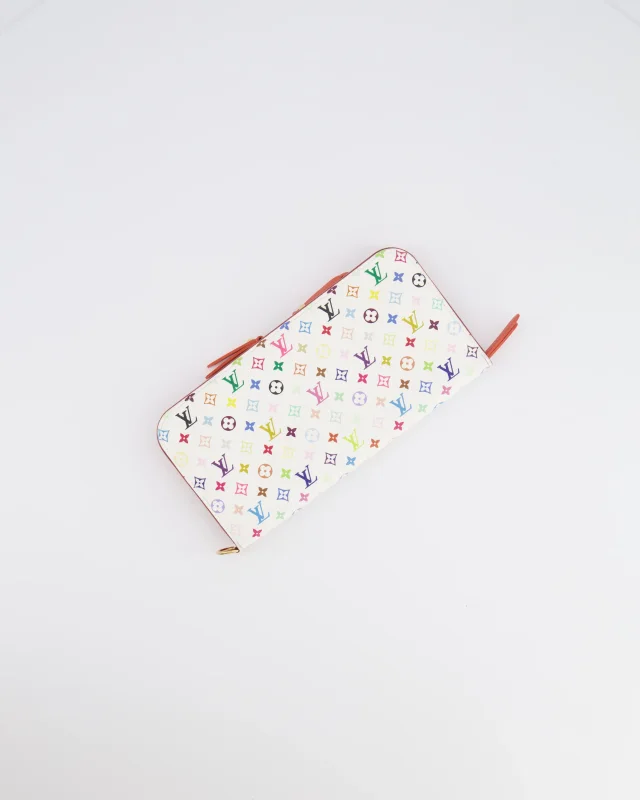Louis Vuitton X Takashi Murakami Vintage Wallet White Canvas and Multicolour Monogram in White Canvas from Sellier, photo 3 of 4