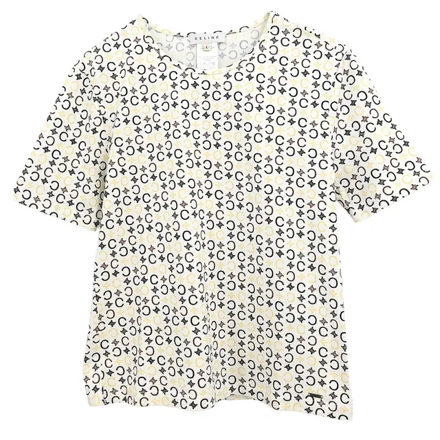 Celine Macadam T-shirt White #L in White from AMORE Vintage Tokyo