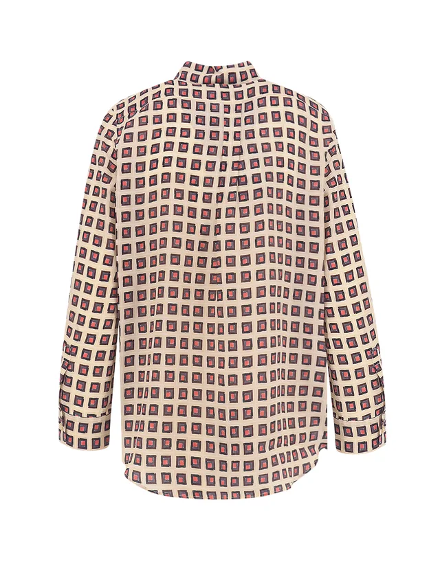 Aspesi Geometric‑print long‑sleeve shirt, photo 2 of 3 from SENSER