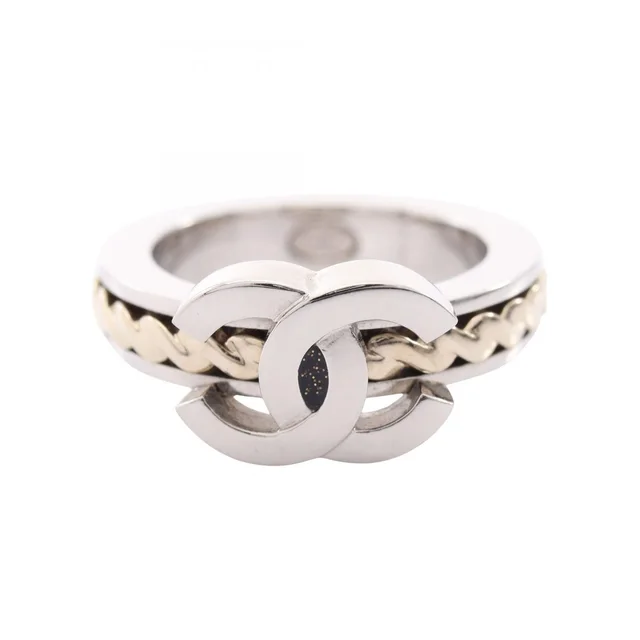 Chanel Ring CC Logo Stainless Steel from The Reluxe