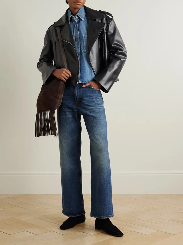 ANOTHER TOMORROW MIRUM® biker jacket in Black, photo 2 of 2 from NET-A-PORTER (Canada)