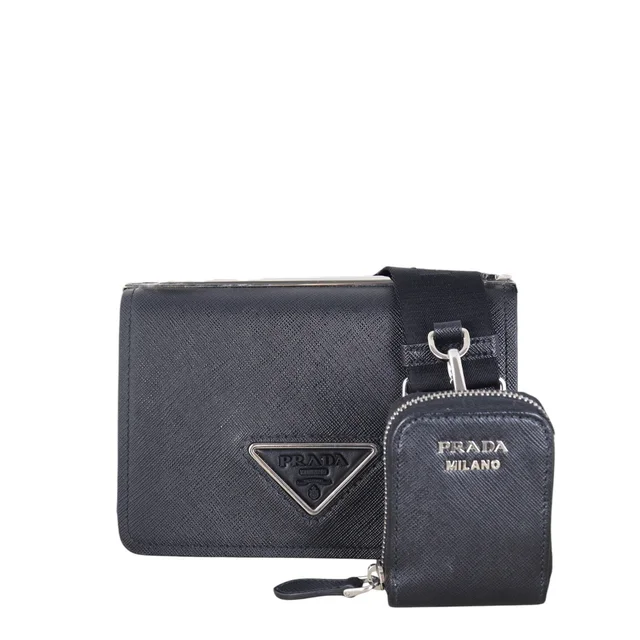 Prada Saffiano Crossbody Mini in Saffiano leather from Luxe.It.Fwd