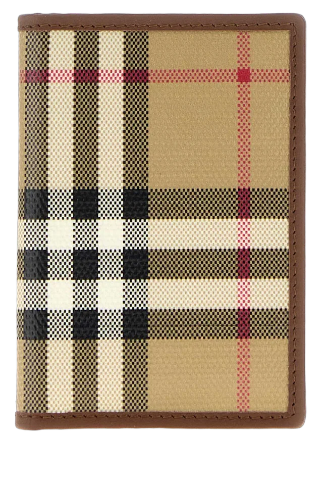 Burberry Bateman Card Case — Beige Exterior: Cotton Wallet in Beige Canvas from HEWI