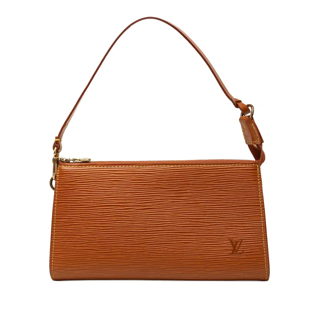 Brown Louis Vuitton Epi Pochette Accessoires Shoulder Bag in Brown Leather from Designer Revival