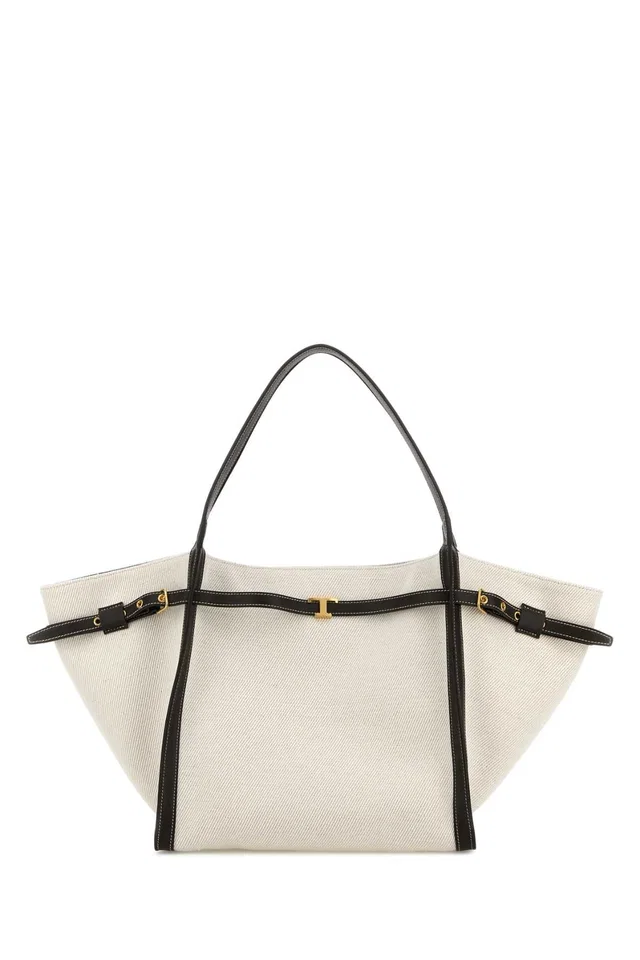 Tod's Tim Shopping Shoulder Bag — White in White Canvas from HEWI