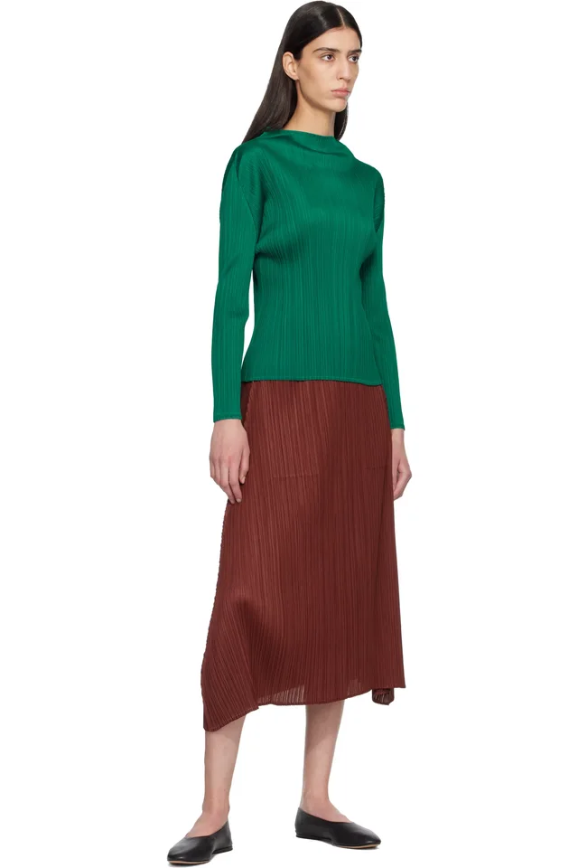 PLEATS PLEASE ISSEY MIYAKE Green Monthly Colors November Top, photo 4 of 4 from SSENSE
