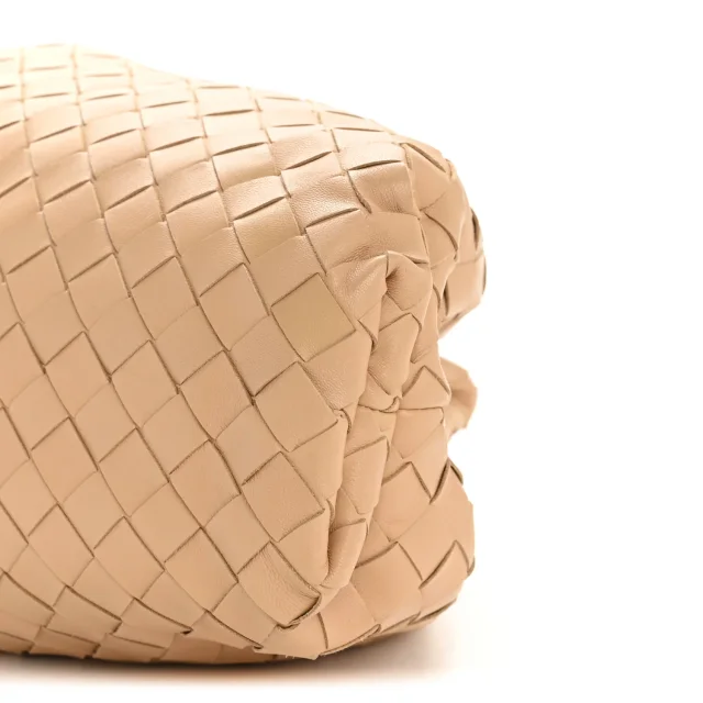 Bottega Veneta Nappa Maxi Intrecciato The Pouch Oversized Clutch Almond in Nappa leather from FASHIONPHILE, photo 10 of 11