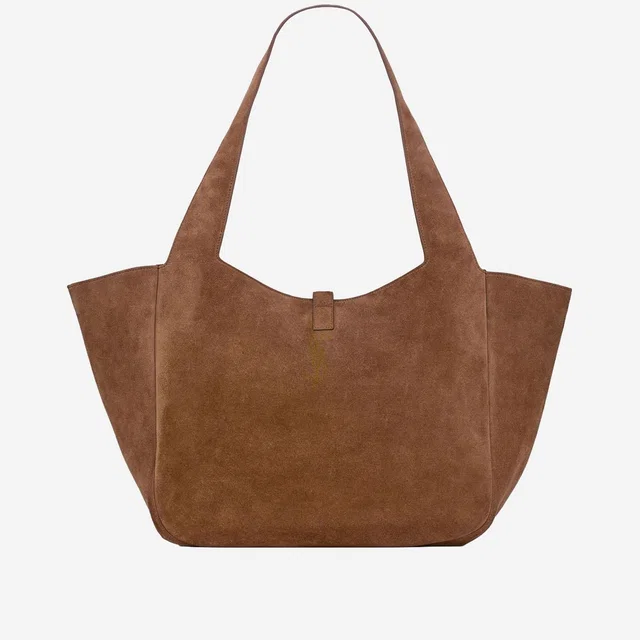 Saint Laurent Bea Shoulder Bag — Beige Suede in Beige Suede from HEWI