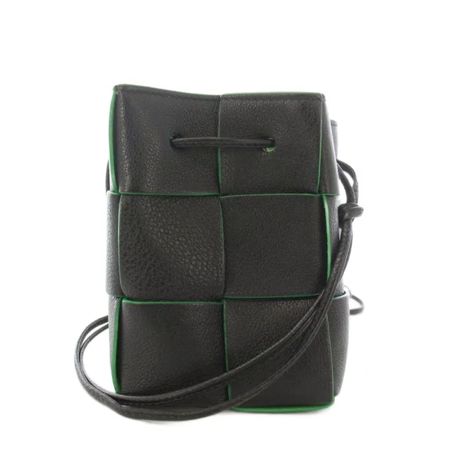 Bottega Veneta Cassette Mini Bucket Bag Maxi Intrecciato Shoulder Black in Black Woven leather from The Reluxe